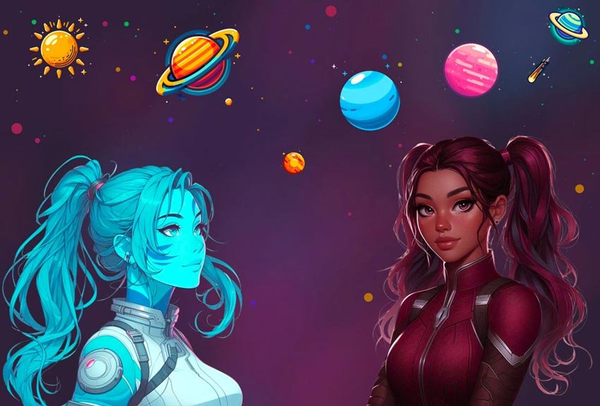 galactic girlss. beautiful goddess NFTs